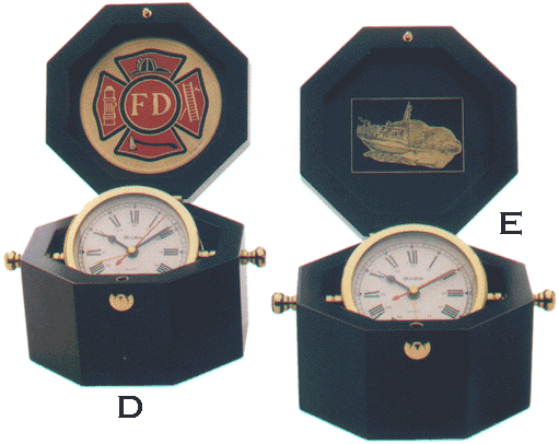 Nautical theme Fire Department clock box