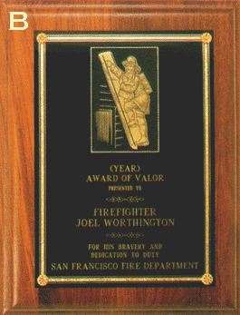 Fireman wall plaque